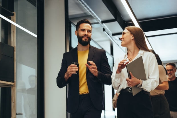 Business people walking