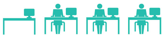 Image of people at desks