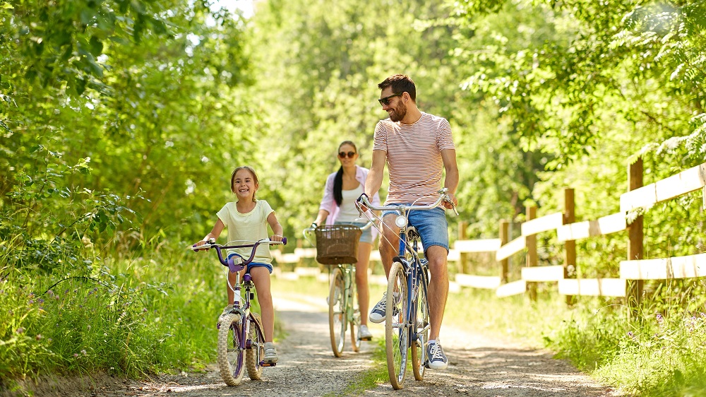 Family bike ride