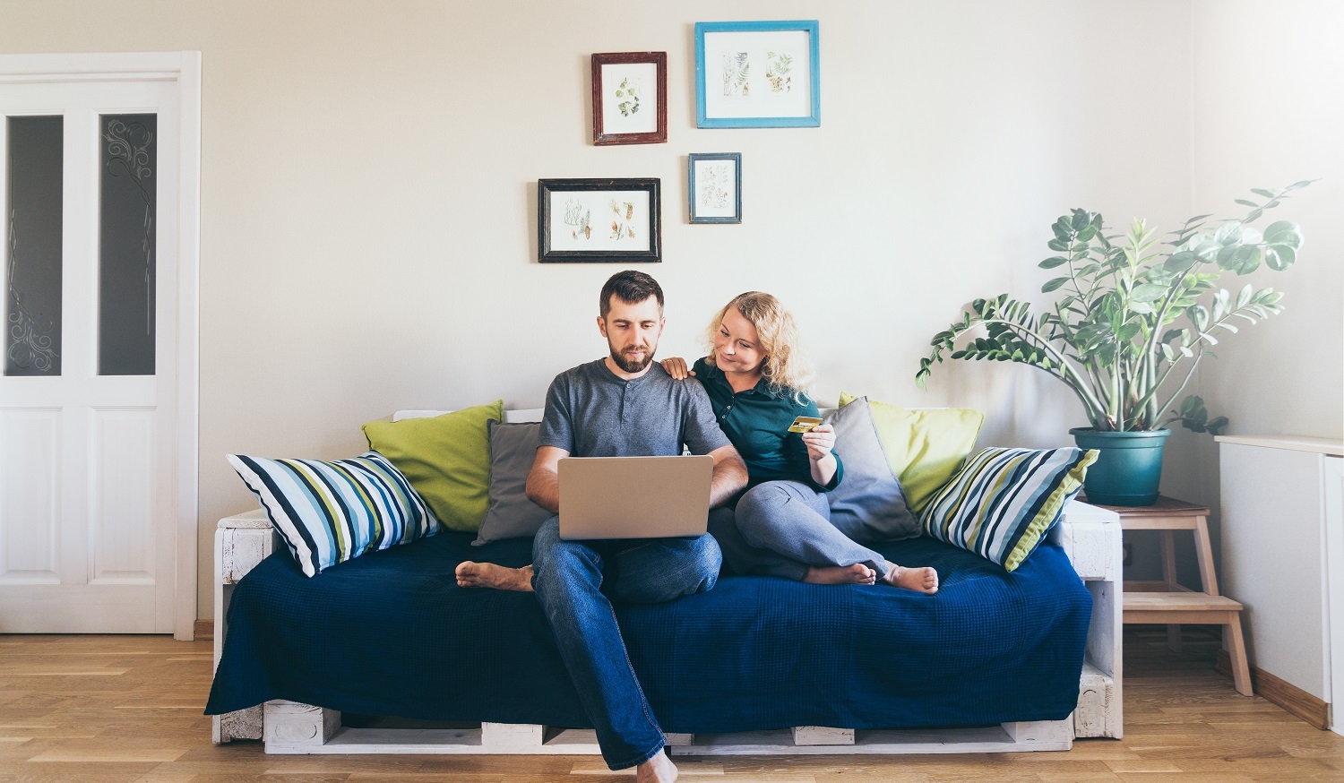 Couple on a sofa