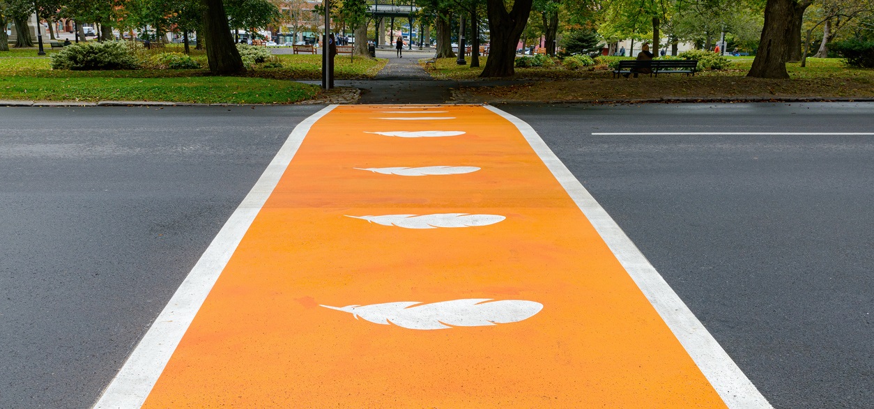 Orange crosswalk