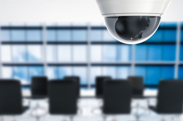Security camera in conference room