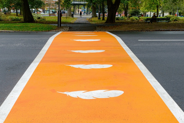 Orange crosswalk