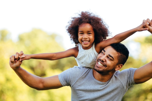 Man and daughter