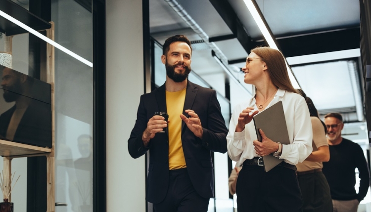 Business people walking