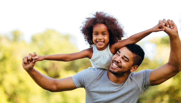 Man and daughter